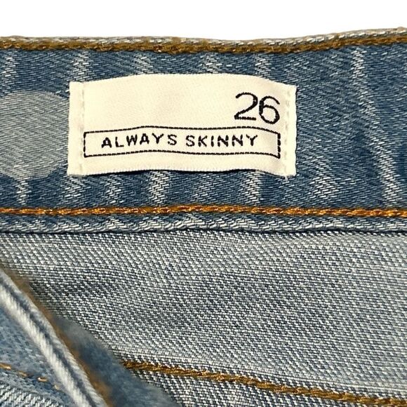 Gap 1969 Always Skinny 29” Ankle Low Rise Polka Dot Distressed Size 26 - Picture 7 of 11